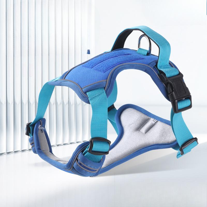 Поводок для собак Взрывозащищенный ремень для груди для больших собак Светоотражающий поводок для собак Жилетный поводок для домашних животных