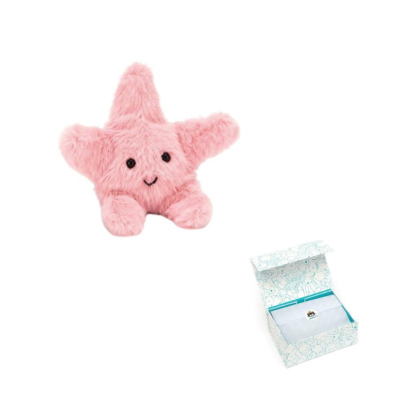 Jellycat Морские животные Пушистая морская звезда Кукла-компаньон Плюшевая кукла 10 см высотой