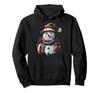 Snowman Christmas Motif Illustration Family Snowman Hoodie X-Mas