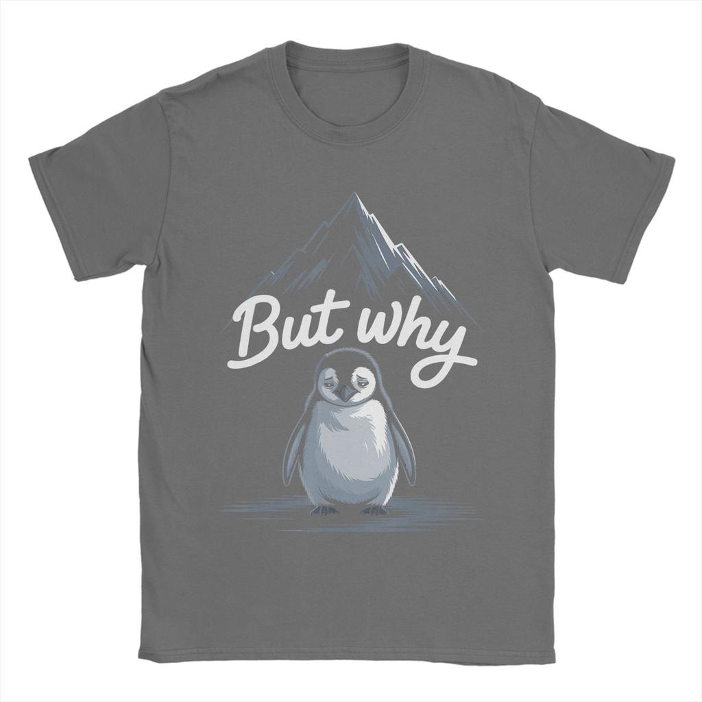 Trendy Nihilist Penguin ButWhy Mountain LonelyPenguin Cotton T Shirt For Couple Summer  Vintage T Shirts Breathable Tees