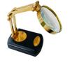 Nautical Desk Magnifier Wooden Base Foldable Magnifying Glass