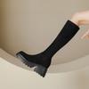 Thick-soled Boots for Women In Autumn and Winter High Boots 7cm High Heel Waterproof Platform To Increase Elasticity Knee-length Sponge