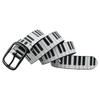 Luxury Design PU Waist Belt Musical Note Pattern Jeans Pants Belt  for Music Lovers Men Women