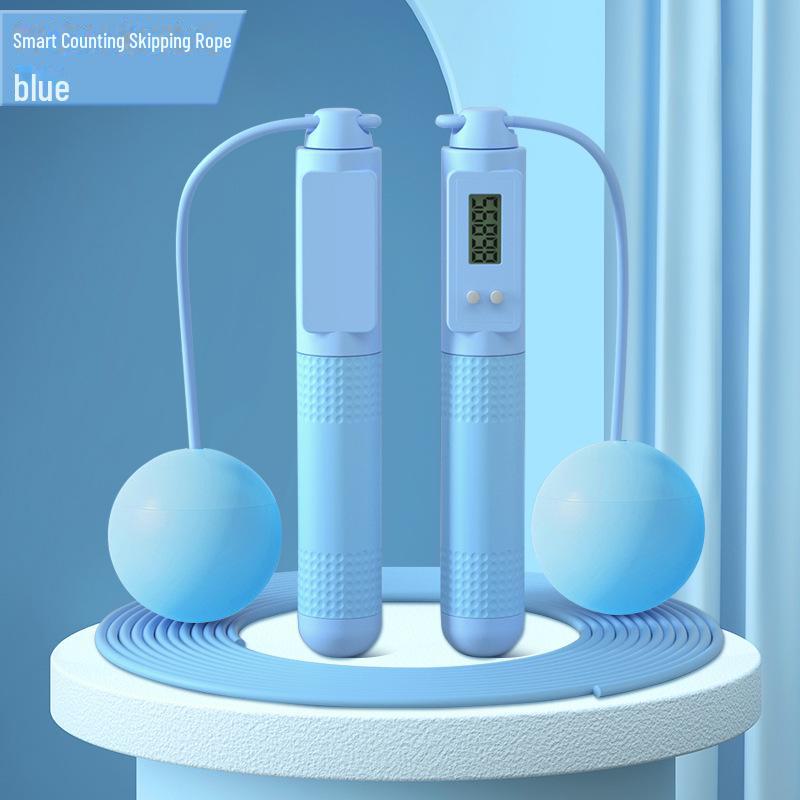 Умная беспроводная скакалка для фитнеса в помещении — для взрослых и студентов, двойное использование, с большим мячом