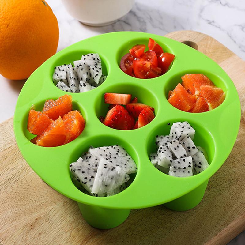 7 отверстий Аэрофритюрница Силиконовый горшок Форма для кексов Аксессуары для аэрофритюрницы Форма для торта Силиконовый противень для выпечки в микроволновой печи