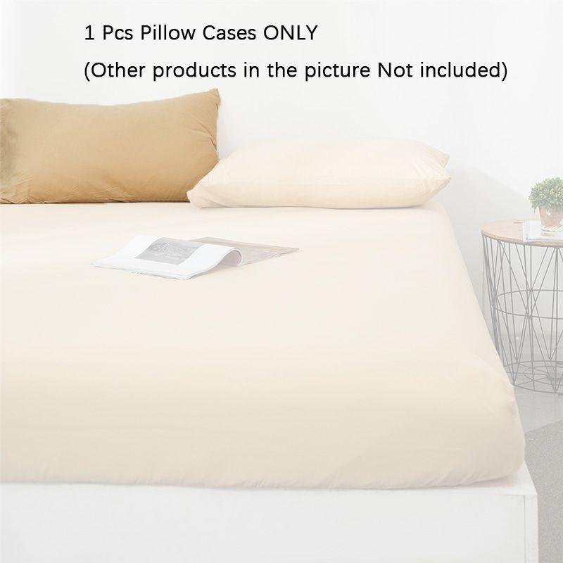 Комплект глубокой простыни на резинке 15/25 см и наволочки с очаровательным однотонным дизайном