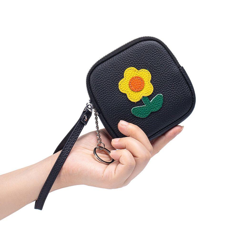 Multifunctional Mini Lipstick Bag with Keychain Earphone Storage Bag Small Flower Wallet  For Mom