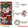 Christmas Door Banner Cover, Mr and Mrs Claus Design, 35.4 x 70.8 in Durable Polyester Holiday Decor for Porch Yard Garage Home Outdoor Indoor