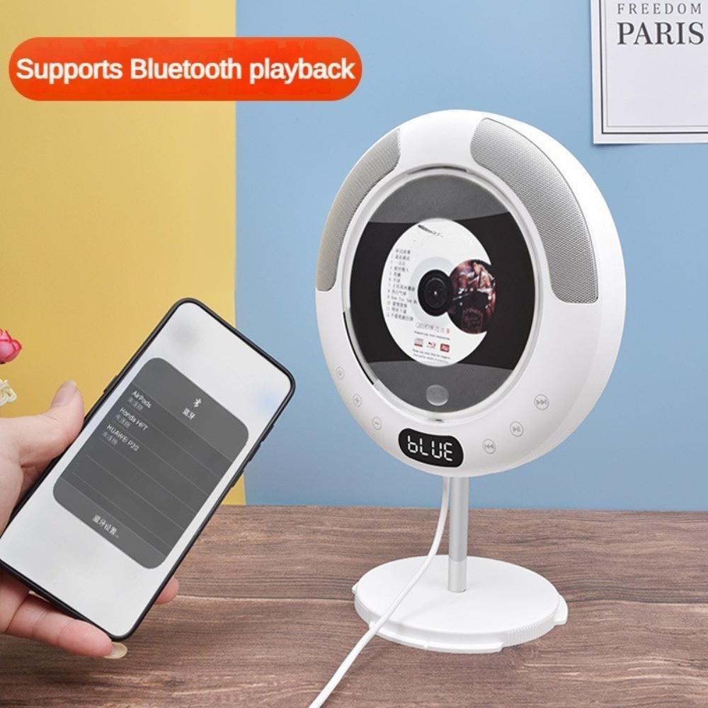 Настенный Bluetooth CD-плеер с защитой от пыли и двумя рупорными динамиками, домашний радиоприемник с CD-альбомом 10 Вт, 185*185*33 мм