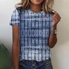 Anti tie dye printing series summer women's short sleeved 3D digital printing popular style 3434 KTB