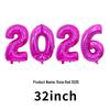 2026 Large Foil Number Balloons Set: 32'' & 40'' for New Year's Celebrations