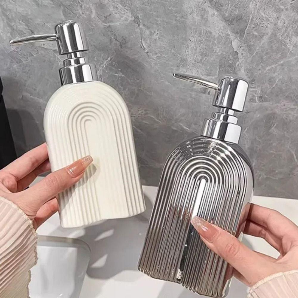 Многоразовая керамическая бутылка для жидкого мыла для рук, нажимного типа, бутылки для хранения жидкого лосьона, бытовая