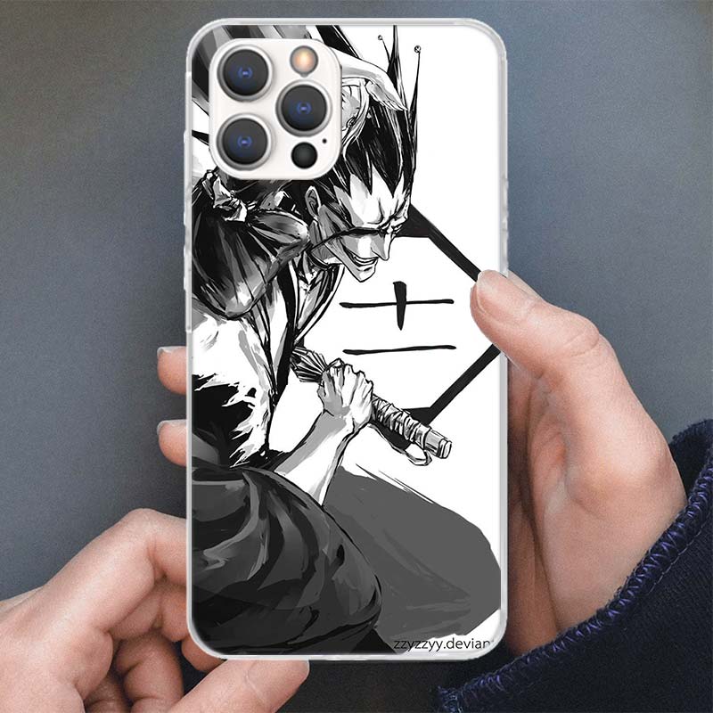 Чехол для телефона Bleach Аниме Ичиго Кенпачи Для iPhone 17 16 15 14 13 12 11 Pro Max Mini Plus Air 7 SE 8 Мягкий Силиконовый Печатный Корпус F