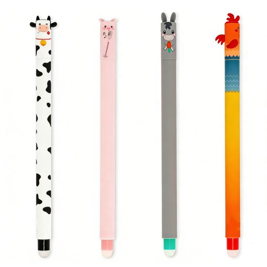 Милые стираемые ручки, веселые цветные гелевые ручки для письма, рисования и списков, гладко пишущая ручка для школы, офиса, праздничных открыток