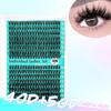 DIY Extended Set 40D/50D Curled Single Eyelash, Thick Extended Segmented False Eyelash Set