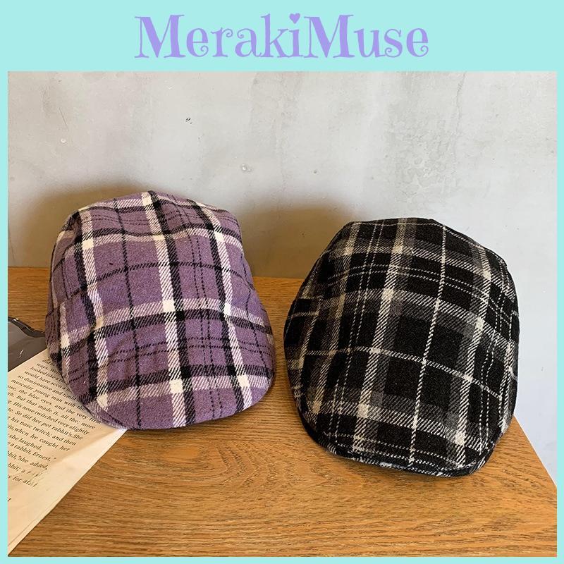 Checkered Pattern Fashion Women Casual Duckbill Cap For Summer Autumn And