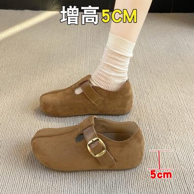 Ретро женская обувь на плоской подошве осень и зима новая одинарная обувь универсальная женская обувь на мягкой подошве