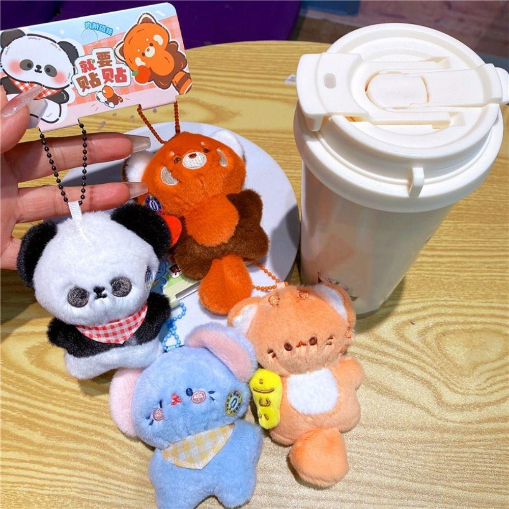 Hanging Ornament Couple Keyring Gifts Panda Cat Stuffed Pendant  Holiday Gift