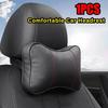 Car Neck Headrest Pillow Memory Foam Car Seat Neck Pillow Breathable PU Leather Head And Neck Support For Sleep Pillow