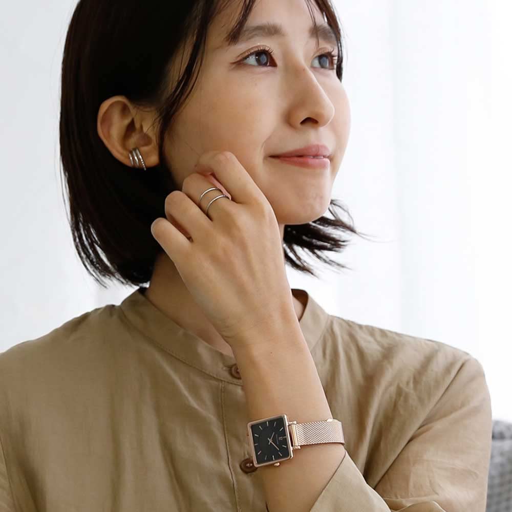 Часы Pierre Lannier Rekare Collection Mesh Belt P008F938 Импортные розовое золото x черный [Pierre Lannier] Женские [Обычный продукт]