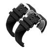 24mm Black Silicone Straps for Porsche Design P6612 Watch Strap Watchband Belt Wristband Replacement Watch Bracelet
