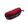 Peanut Shape Linen EVA Hard Eyeglass Case Impact Resistant Portable Sunglasses Storage With Carabiner Hook For Most Eyeglasses