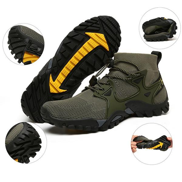 Men's Hiking Shoes Camping Shoes Outdoor Sports Shoes Waterproof Non-slip Hiking Shoes Breathable Wading Shoes Outdoor Climbing Trekking Boots 36-47