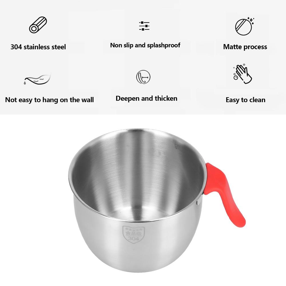 Anti-splash Serving Bowl Rustless Steel Food Mix Tub Dishwasher Mixing Bowl Cake Stirring Making