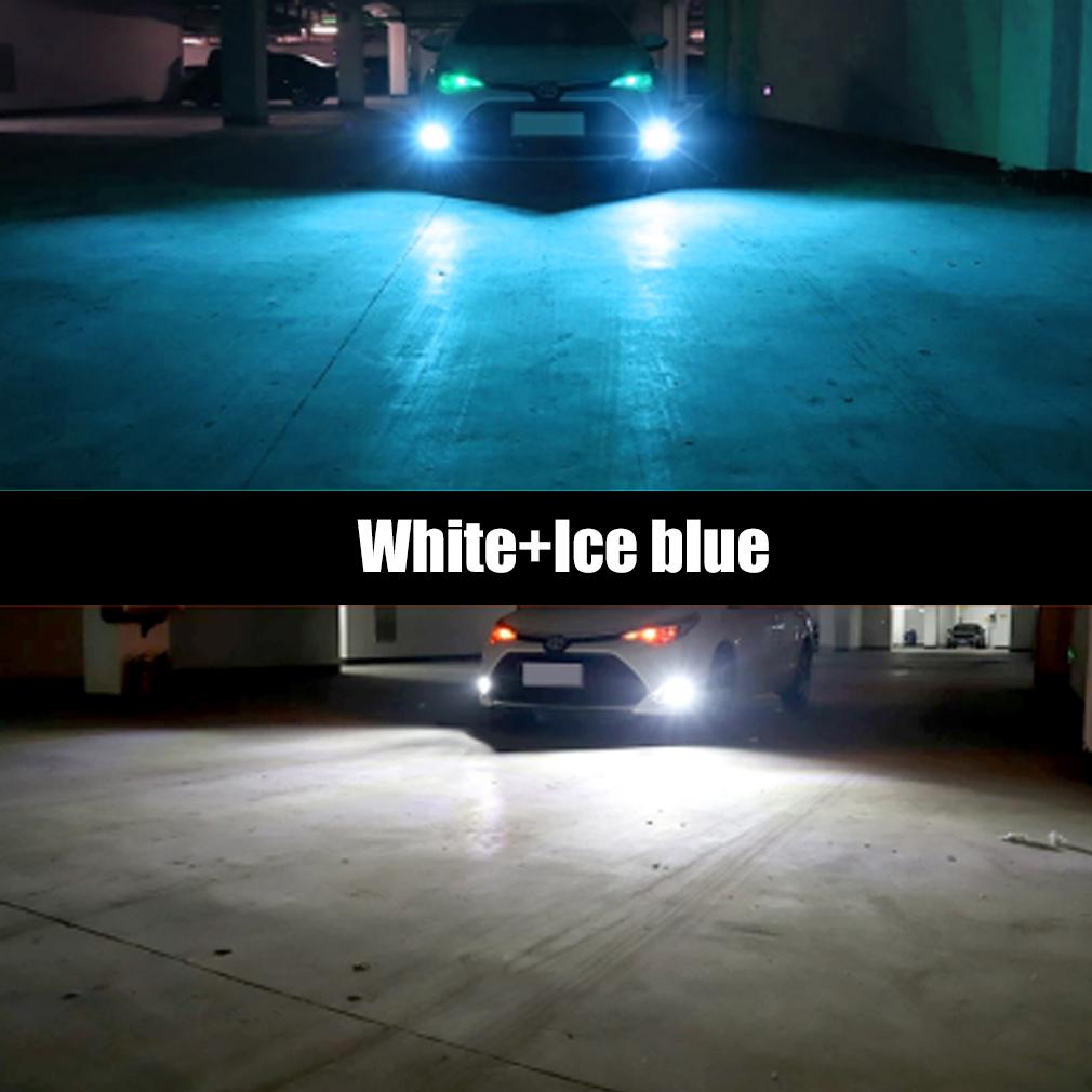 2шт двухцветные светодиодные противотуманные фары H11 H8 H9 H16(Япония) 9006 HB4 9005 HB3 LED CSP Автомобильные DRL Дальние фары 60W 15000LM Автоматические дневные ходовые огни