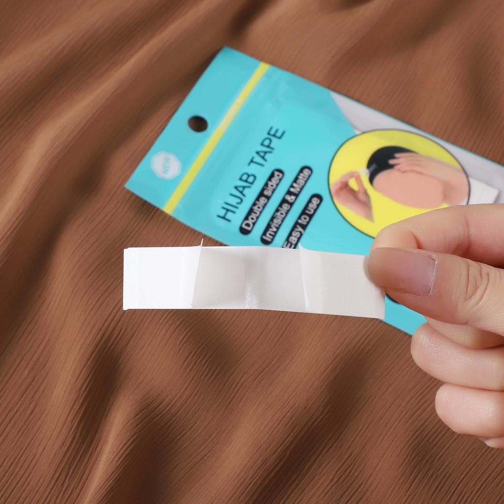 36Pcs/Set Hijab Tape Muslim Women Hijab Accessory Non-Slip Undercap Scarf Double Sided Transparent Removeable Tape Easy To Use