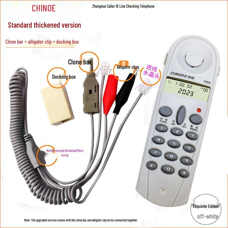 Portable Chino C019 Cable Tester with Three External Line Plugs: Telecom, Netcom, Tietong.