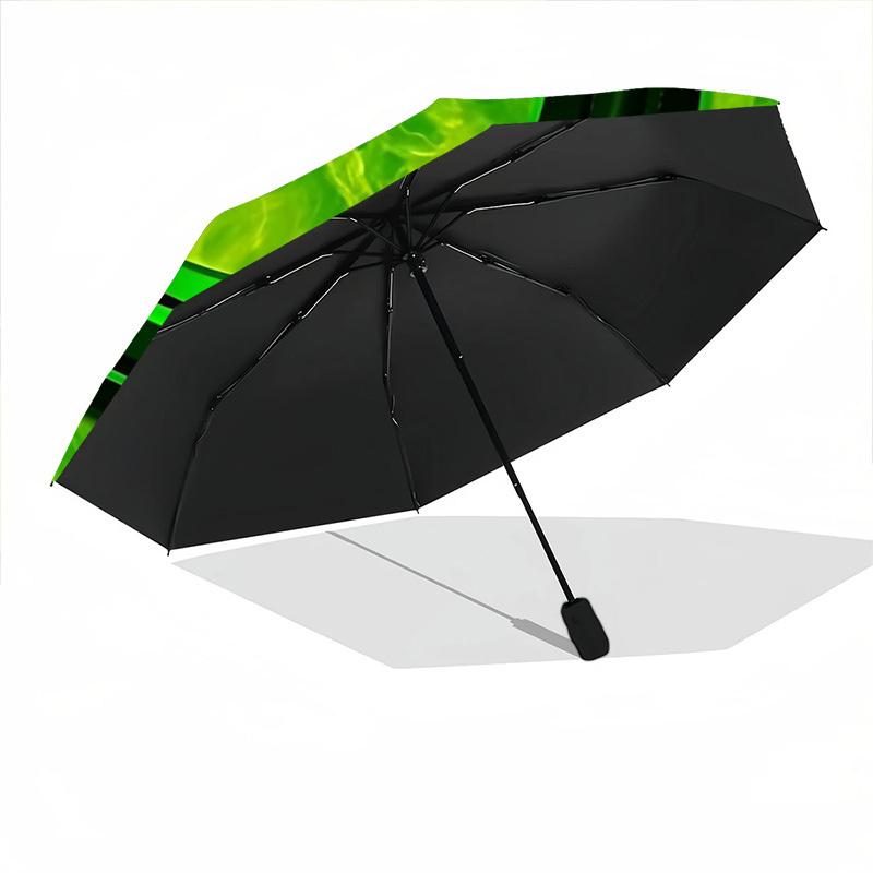 1pc Green Lantern Logo Umbrella - Automatic Open Compact Travel Umbrella with 56-Rib Durable Frame yy251021099