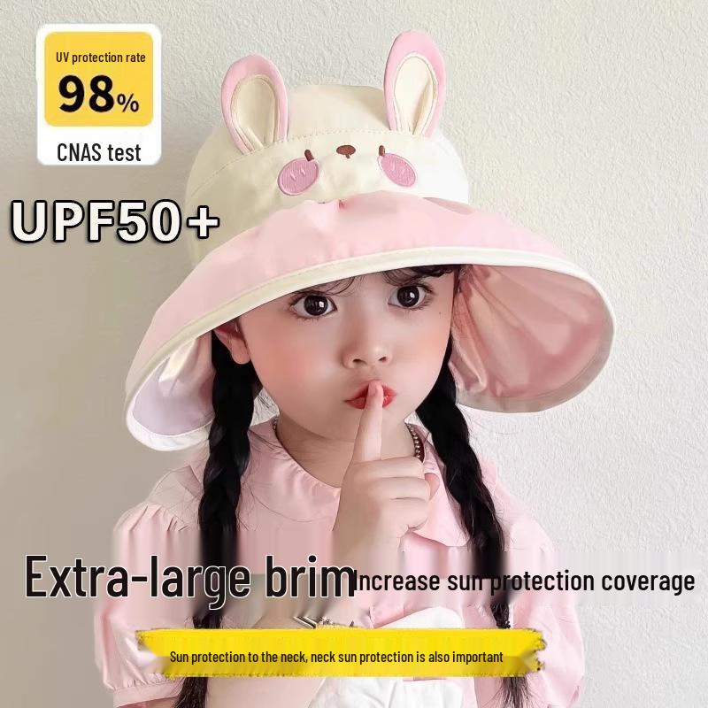 Kids' Wide Brim UV Protection Sun Visor Hat – Summer Lightweight Hat for Boys and Girls