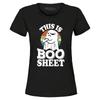 This Is Boo Sheet Women's T-Shirt Funny Halloween Ghost Humor Shirt