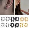 1Pair Punk Stainless Steel Spiky Thorn Stud Earrings For Women Men Ear Clips Funny Street Pop Hip Hop Gothic Zircon Accessories