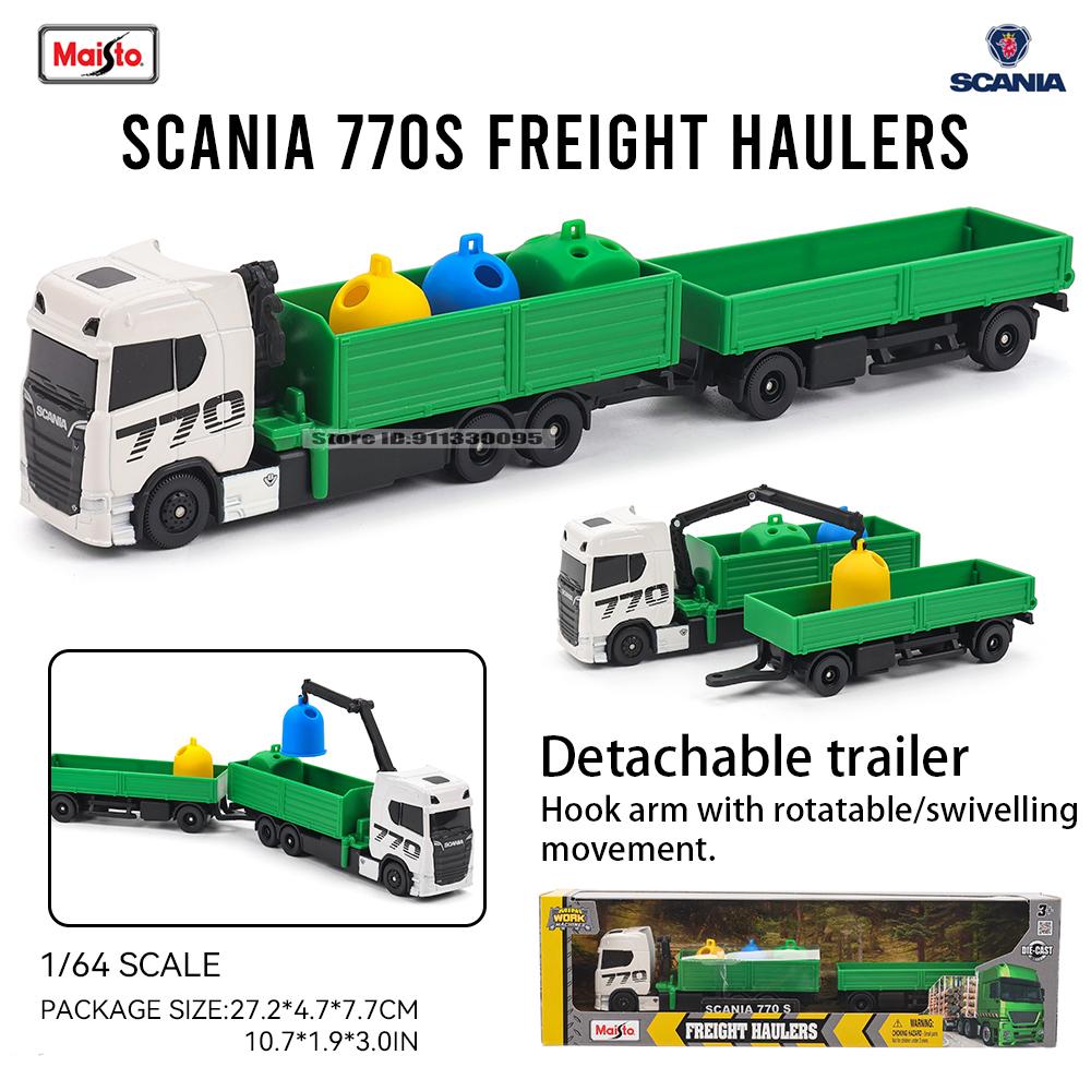 Майсто 1:64 SCANIA 770 S Volvo Транспортное средство для перевозки вилочных погрузчиков Экскаватор литая точная модель автомобиля Коллекция моделей подарок