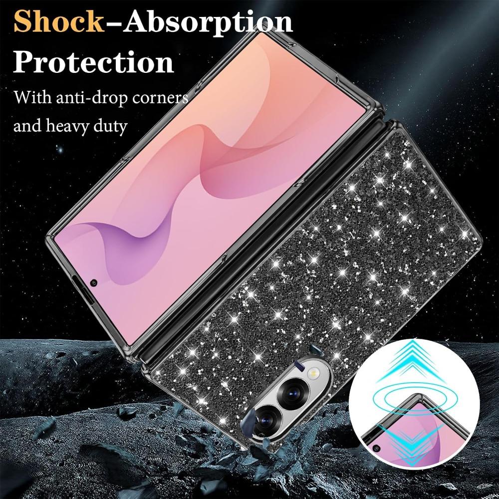 Fold8 / Ultra Luxury Glitter Plating Bling Case For Samsung Galaxy Z Fold 8 Ultra 7 6 5 Fold8 ZFold Hard PC Shockproof Cover