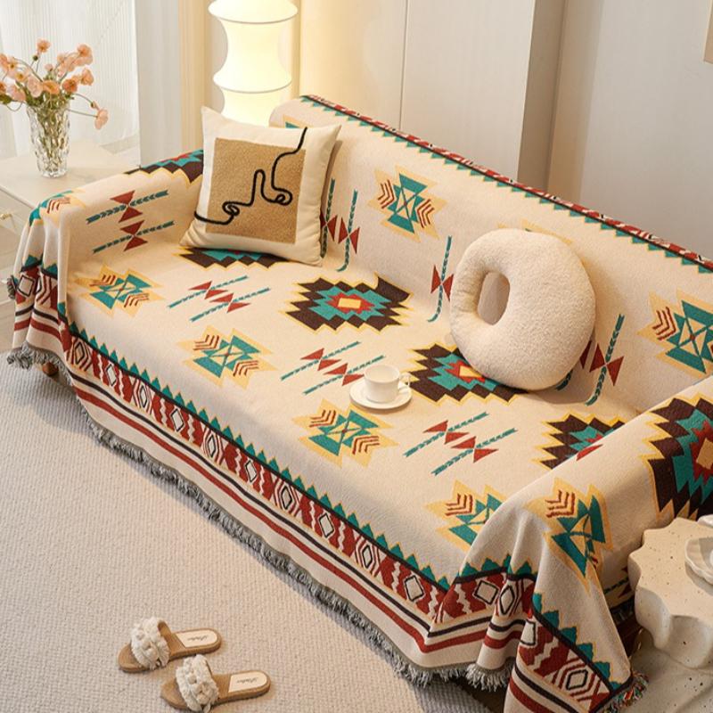 Одеяло для дивана в скандинавском стиле, цельное, полностью обернутое, пыленепроницаемая ткань, универсальное для четырех сезонов, противоскользящее, многофункциональное одеяло, домашний текстиль, украшение