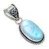 Подвеска из стерлингового серебра 925 пробы с драгоценным камнем Natural Republic Ларимар 1,69 дюйма D0P63