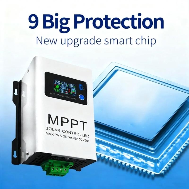 MPPT Контроллер заряда солнечных панелей 30А/60А Автоматический регулятор заряда аккумулятора от солнечной панели для электронного устройства Простота использования