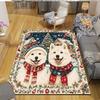 Christmas dog Home Sofa Decoration for Living Room & Bedroom, Non‑Slip Play Flannel Floor Mat for Game Room