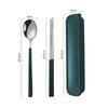 Three-Piece Japanese Stainless Steel Cutlery Set: Spoon, Fork, Chopsticks