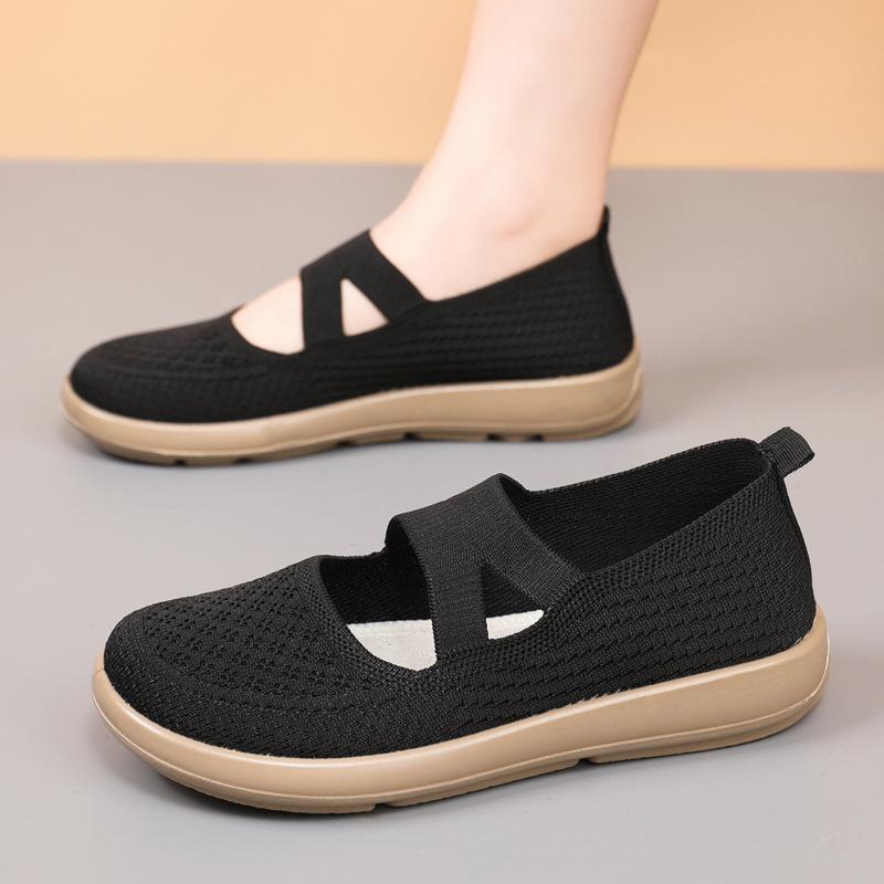 Summer Women's Shoes Lightweight Flat Bottom Wear-resistant Versatile Breathable Casual Shoes Women's Shoes