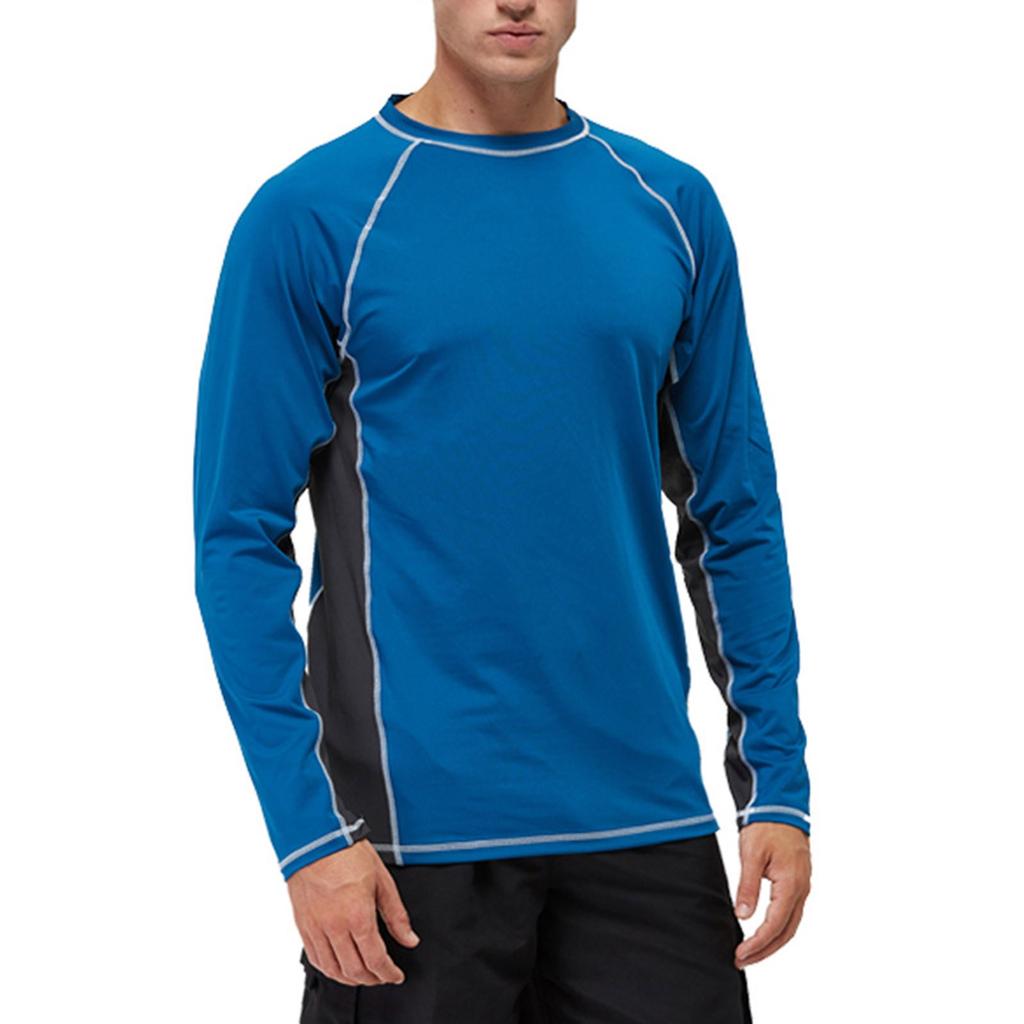 Men's Long-Sleeved Loose Sun Clothing Upf 50+ Beach Sun Quick-Drying Clothing Men's Surfing Clothing Men's Swimwear