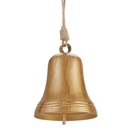 Rustic Bell Christmas Ornament Vintage Metal Decorative Bell Large Hanging Cow Bell Decoration for Mantel Table Centerpiece Winter Tree Garland Decor