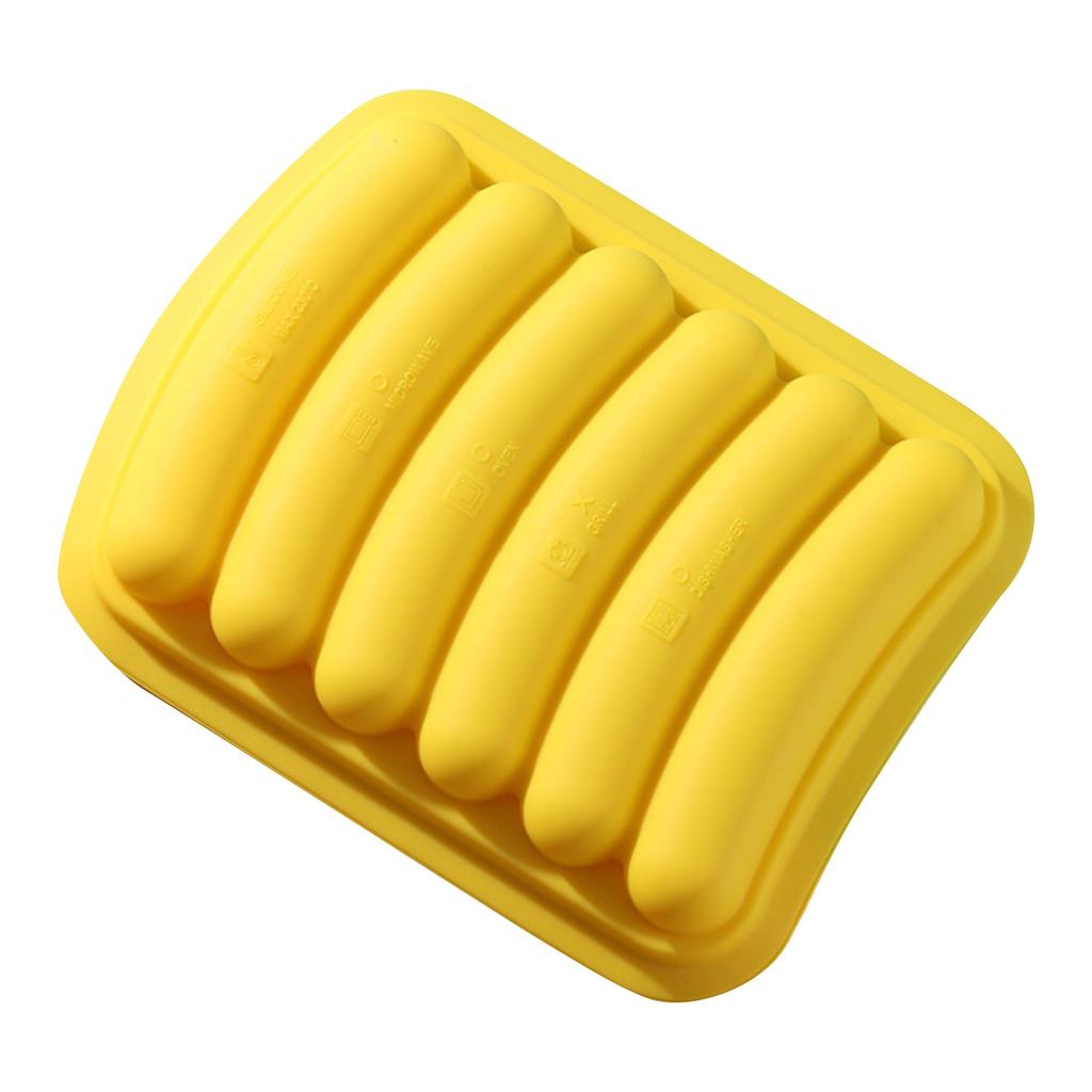 Силиконовые формы для сосисок - Антипригарные гибкие формы для хот-догов, 6 ячеек, контейнер для выпечки, приготовления, варки на пару - DIY домашние сосиски
