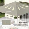 Replacement canopy for pavilion gazebo tent replacement roof garden gazebo polyester 180 g/m² 3 x 3 m grey