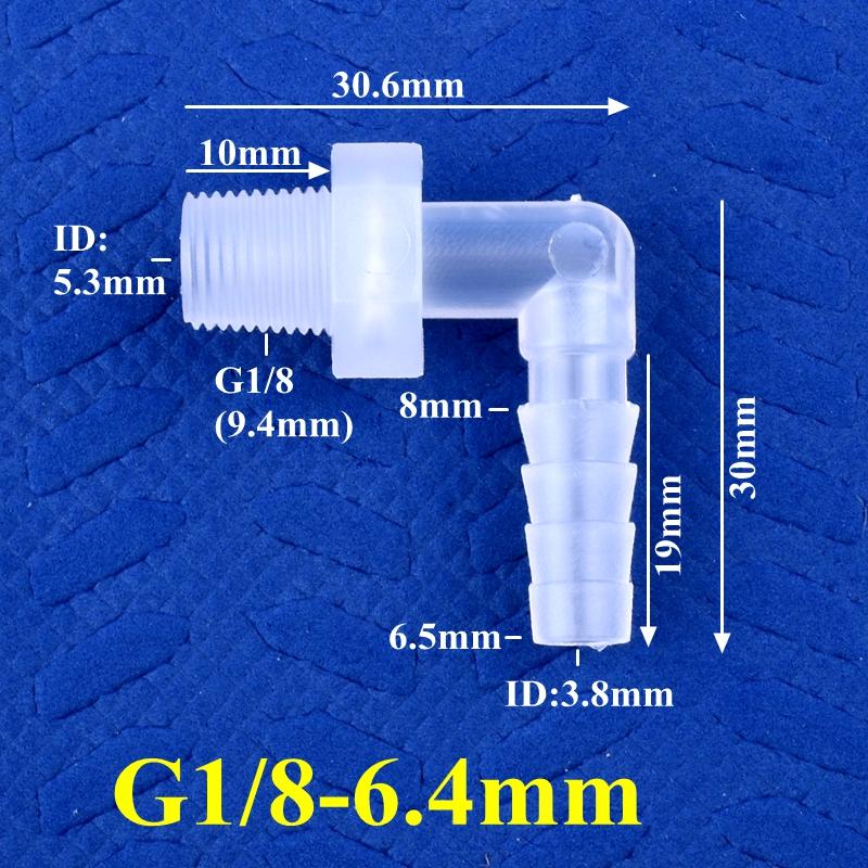 5~200 шт. G1/8~3/8 до 3,9-11,1 мм Пищевой ПП Пагодообразный Угловой Соединитель Фитинги для Аквариумного Бака Воздушного Насоса Ирригационный Соединитель для Водяного Шланга