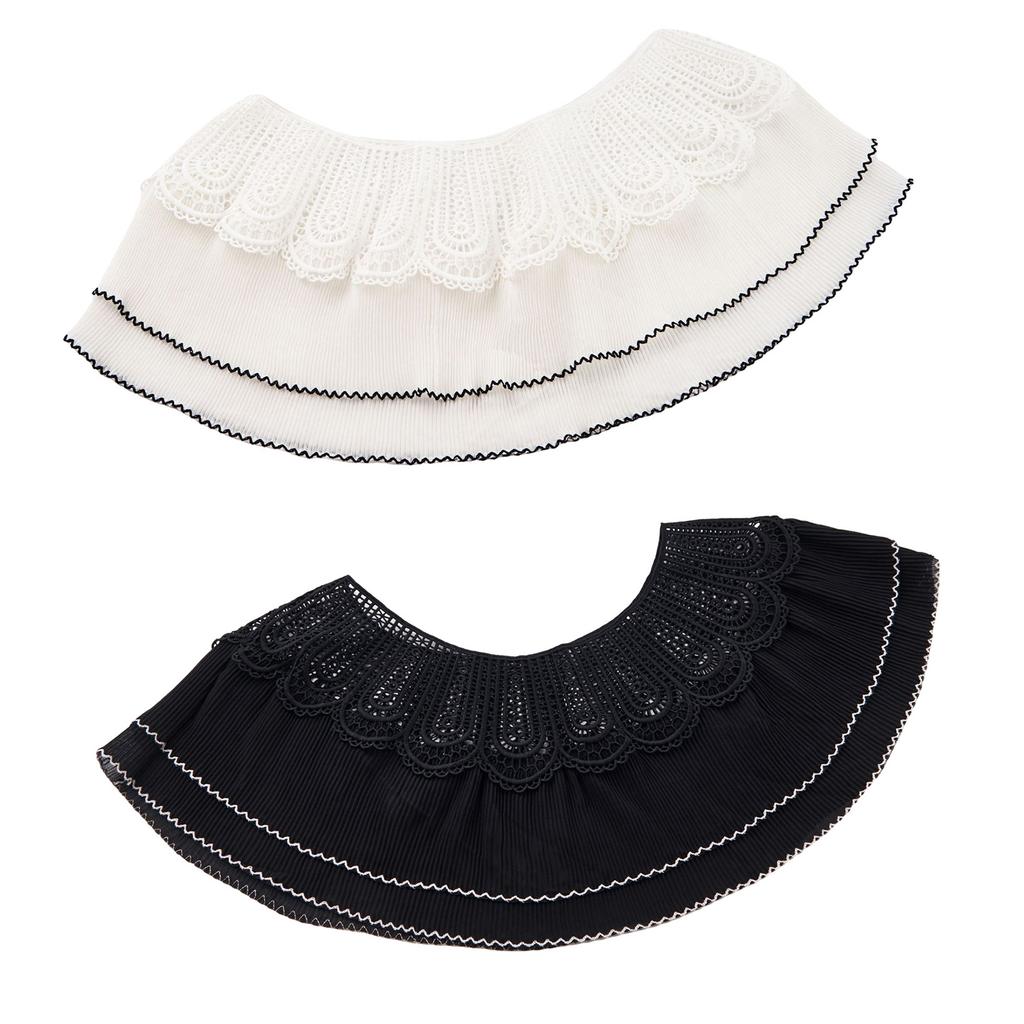 Fashion Lace Trim Shawl Hollowout Neck Scarf Breathable Poncho Lace Shawl Women Formal Party Collar Shawl Shoulder Wrap