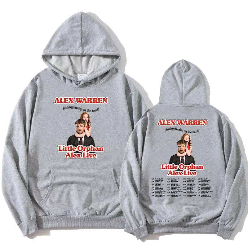 Little Orphan Alex Live  2026 Hoodies Finding Family On The Road ALEX WARREN Sweatshirts Long Sleeve Loose Hooded Pullovers